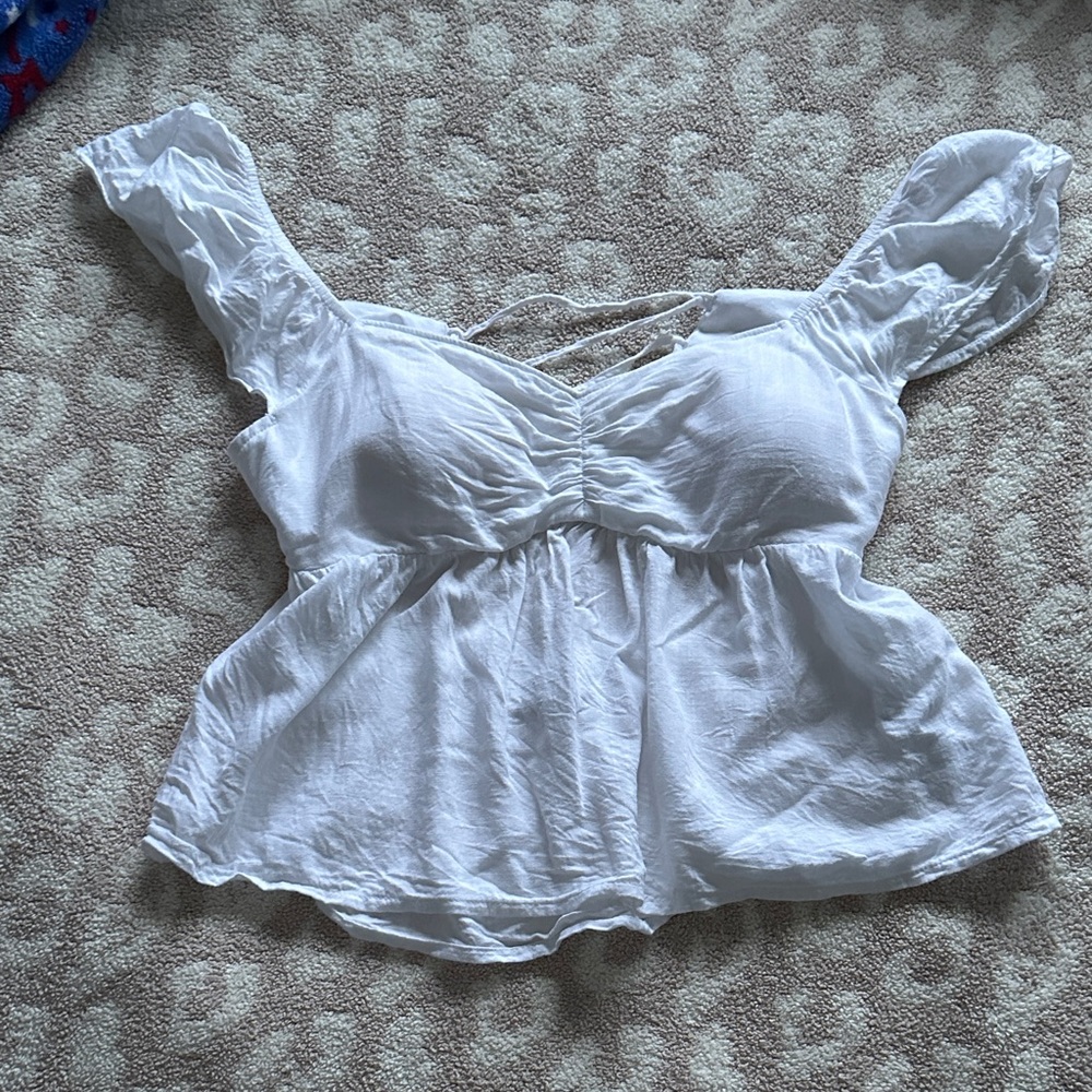 Women’s White Hollister Babydoll Top